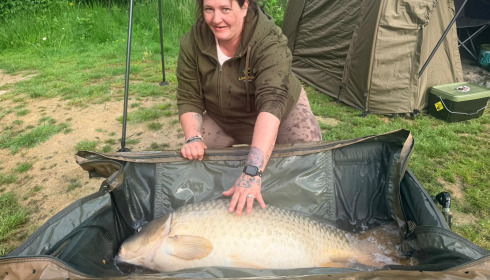 A 46 lb 13 oz carp from Lakeview, May 2026