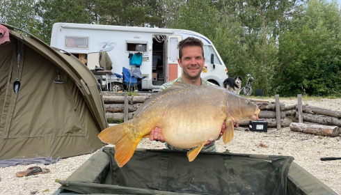 A 37 lb carp from Grandes Cimes, Jacko, Jun 2026