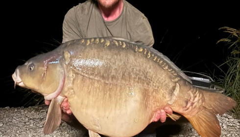 A 37 lb carp from Grandes Cimes, Bushell, Jul 2026
