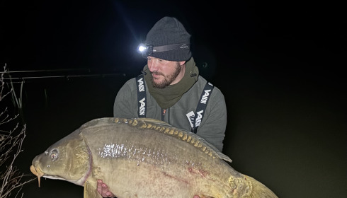 A 40 lb carp from Carp House, 40lb mirror, Mar 2026
