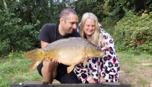 A 28 lb 2 oz carp from Carp House, Aug 2026