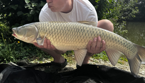 A 19 lb 10 oz grass carp from Le Repaire, Gary Downie, Aug 2026