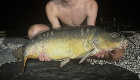 A 21 lb carp from Le Repaire, Noah Dunn, Aug 2026
