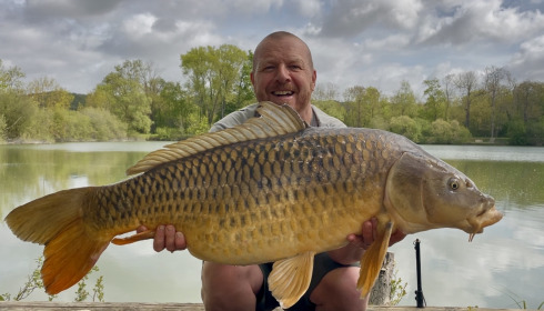 A 38 lb carp from Duquesne, New fish we named Finley, Apr 2026
