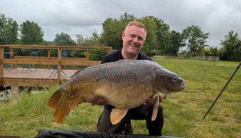 A 39 lb carp from Duquesne, May 2026