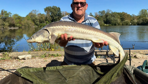 A 22 lb 5 oz sturgeon from Duquesne, Sep 2026