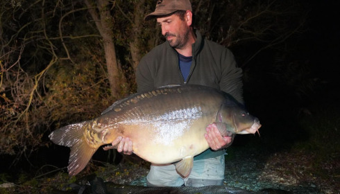 A 57 lb 7 oz carp from Zentelles, Dec 2025