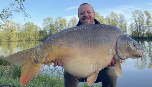 A 57 lb carp from Zentelles, Fish named Pete, Apr 2026