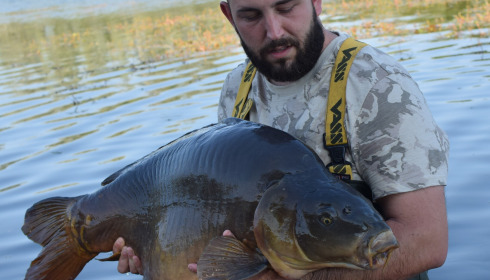 A 50 lb carp from Beaurepaire, James 50lb mirror, Jul 2026