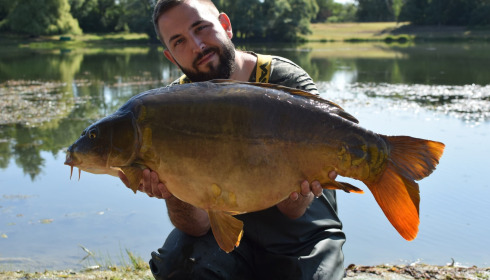 A 34 lb carp from Beaurepaire, Jul 2026
