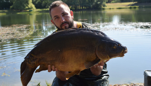 A 38 lb carp from Beaurepaire, Jul 2026