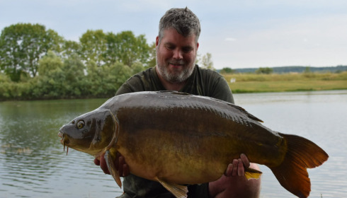 A 43 lb carp from Beaurepaire, Jul 2026