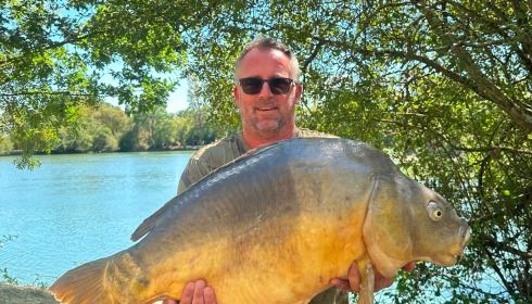 A 46 lb carp from Villefond, Andy, Aug 2026
