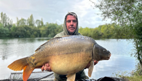 A 45 lb carp from Villefond, Oct 2024