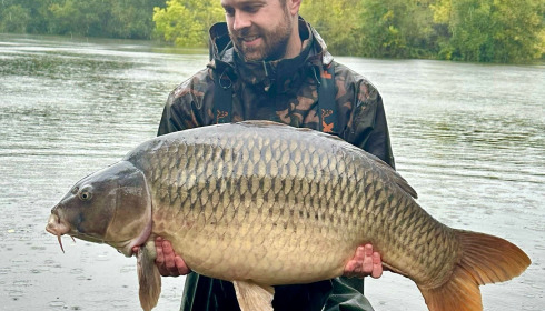 A 42 lb 10 oz carp from Villefond, Will and Cal, Oct 2024