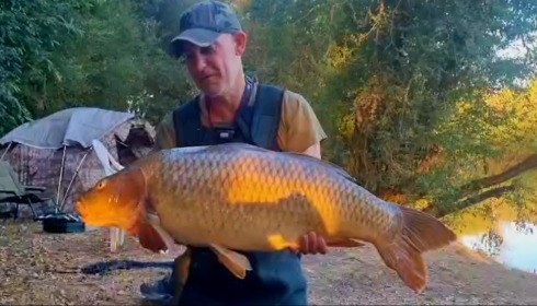 A 34 lb carp from Villefond, Scottie H, Aug 2026