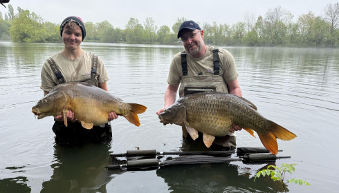 A carp from Villefond, Rob and Theo, Apr 2025
