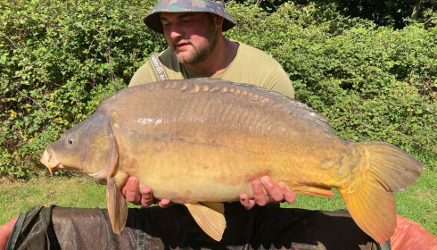 A 29 lb carp from Villefond, Oct 2024