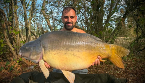 A 45 lb carp from Villefond, Aug 2026