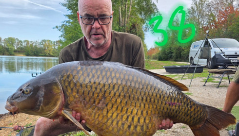 A 38 lb carp from Blue Lake, Sep 2026