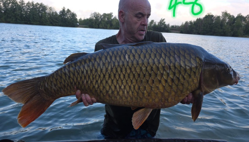 A 48 lb carp from Blue Lake, Sep 2026