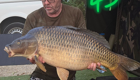A 43 lb carp from Blue Lake, Sep 2026