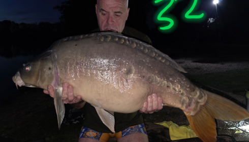 A 32 lb carp from Blue Lake, Sep 2026