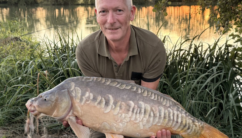 A 34 lb carp from Jonchery, Sep 2026