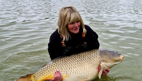 A 62 lb carp from Jonchery, Karen Royston, May 2026