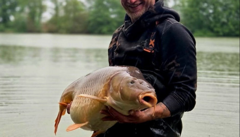 A 62 lb carp from Jonchery, May 2026