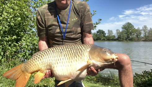 A 46 lb carp from Jonchery, Apr 2026