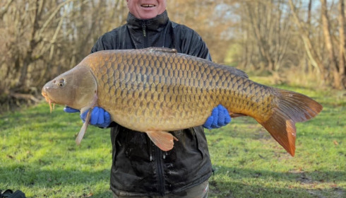 A 31 lb carp from Jonchery 7, Feb 2026