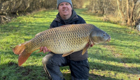 A 36 lb carp from Jonchery 7, Feb 2026
