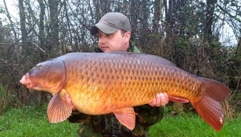 A 33 lb 8 oz carp from Blue Lake, Danny Tofton, Mar 2020