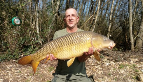 A 29 lb 8 oz carp from Blue Lake, Daz Blades, Mar 2020