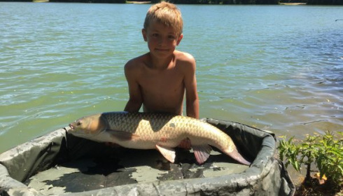A 22 lb grass carp from Blue Lake, leo, Jun 2020