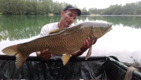 A 26 lb grass carp from Blue Lake, floreau, May 2020