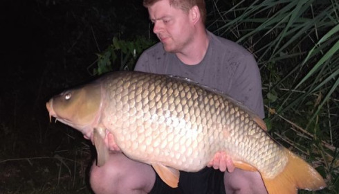 A 35 lb carp from Brocard Large, Jun 2020