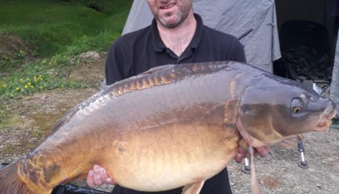 A 39 lb carp from Cailleaux, girard, May 2020
