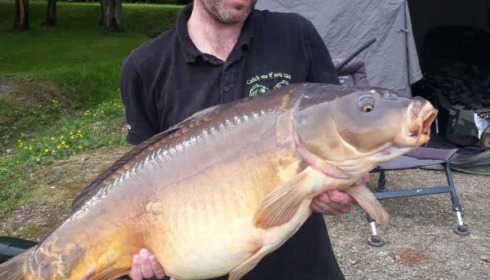 A 46 lb carp from Cailleaux, girard, May 2020