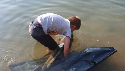 A 39 lb carp from Lepinet North, Apr 2020