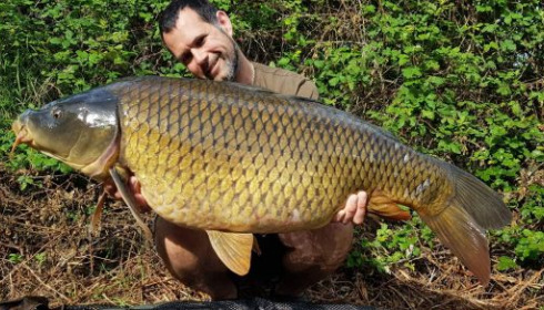 A 44 lb 1 oz carp from Lepinet South, guillaume, May 2020