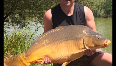A 49 lb carp from Lillybelle, Aug 2026