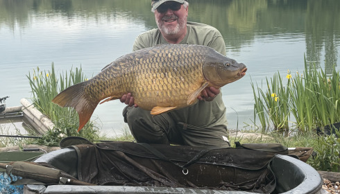 A 38 lb carp from Deux Iles, May 2026
