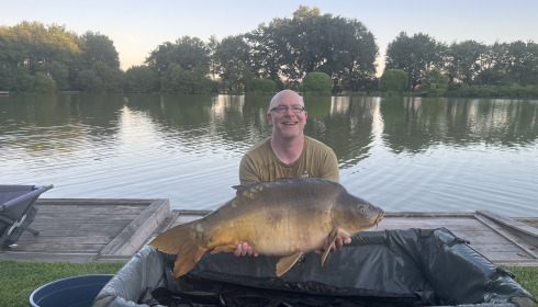 A 34 lb 8 oz carp from Landes, 34.5lbs, May 2026