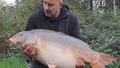 A 59 lb 6 oz carp from Lepinet North, Oct 2026