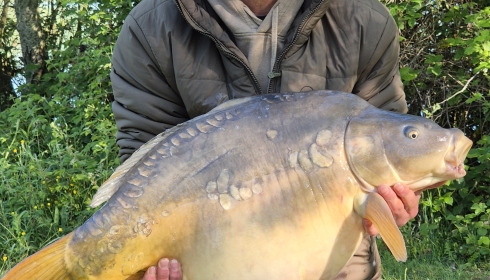 A 40 lb 10 oz carp from Lepinet South, May 2026