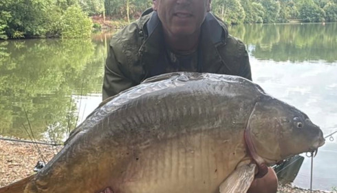 A 39 lb carp from Lepinet South, Aug 2026
