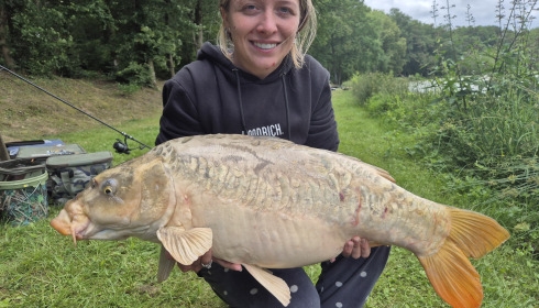 A 25 lb 8 oz carp from Cailleaux, Demi with a beautiful ghost linear, Jun 2026