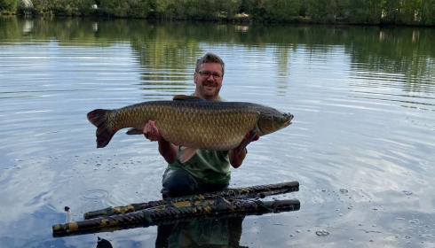 A 49 lb fish from Laroussi, Grass Carp, Jul 2020